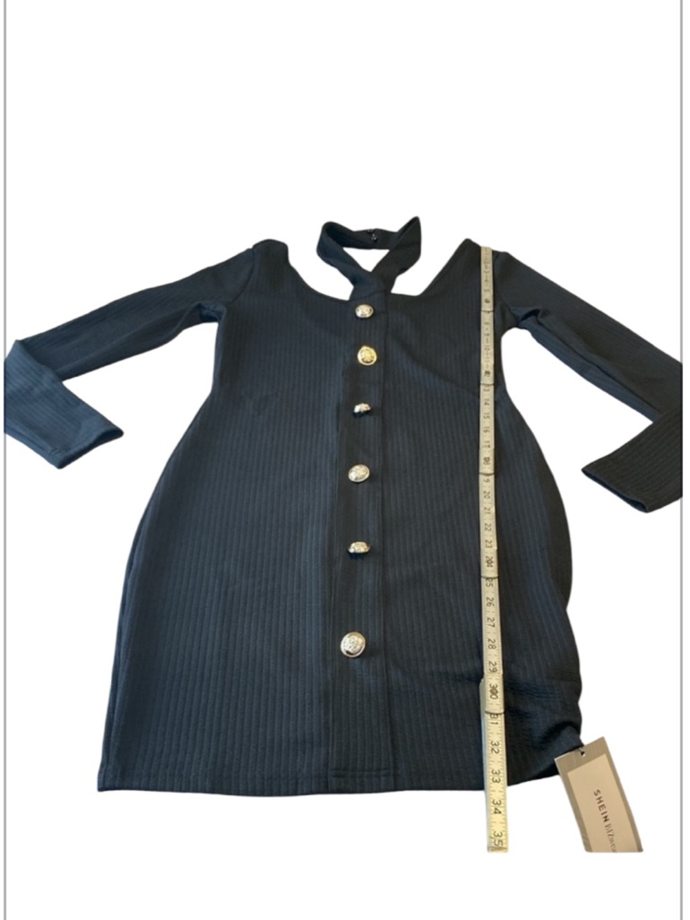 SHEIN BIZwear Women's Knitted Button Decoration Dress size S NWT - Picture 5 of 16
